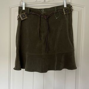 Amy Byer olive green mini skirt